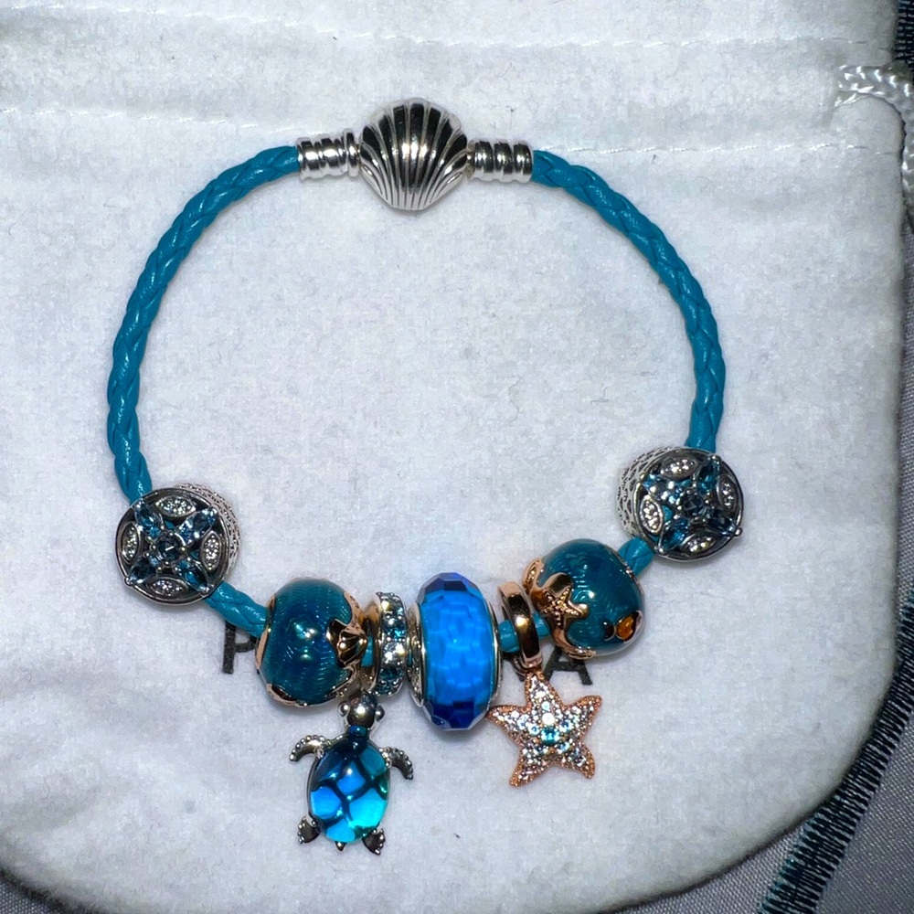Pandora bracelet with charms